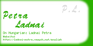 petra ladnai business card